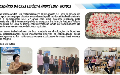 Aniversário da Casa Espírita André Luiz – Motuca