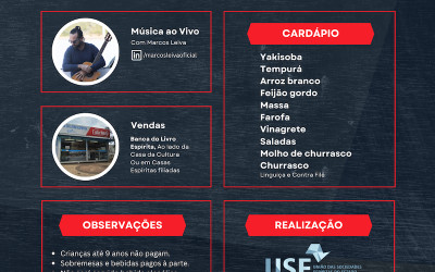 XI Almoço Beneficente: Yakisoba, Tempurá e Churrasco